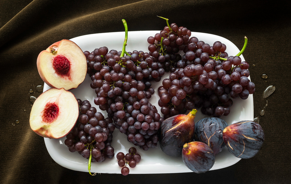 Reflected Light Champagne Grapes